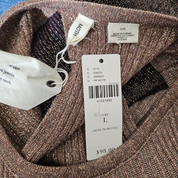 Anthropologie's Moth Metallic Peplum Tank - Picture 5 of 7